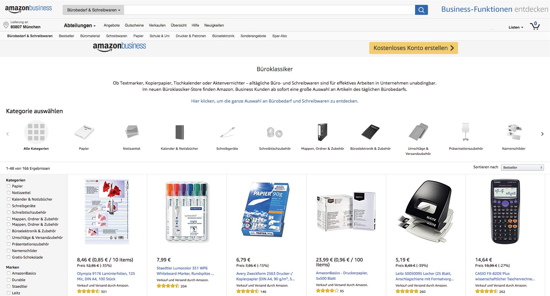 Büroklassiker-Store von Amazon Business