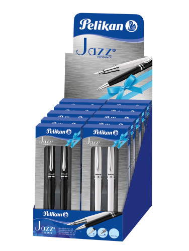 Füllhalter und Kugelschreiber im Jazz Elegance Set (zehn Stück). Abbildung: Pelikan