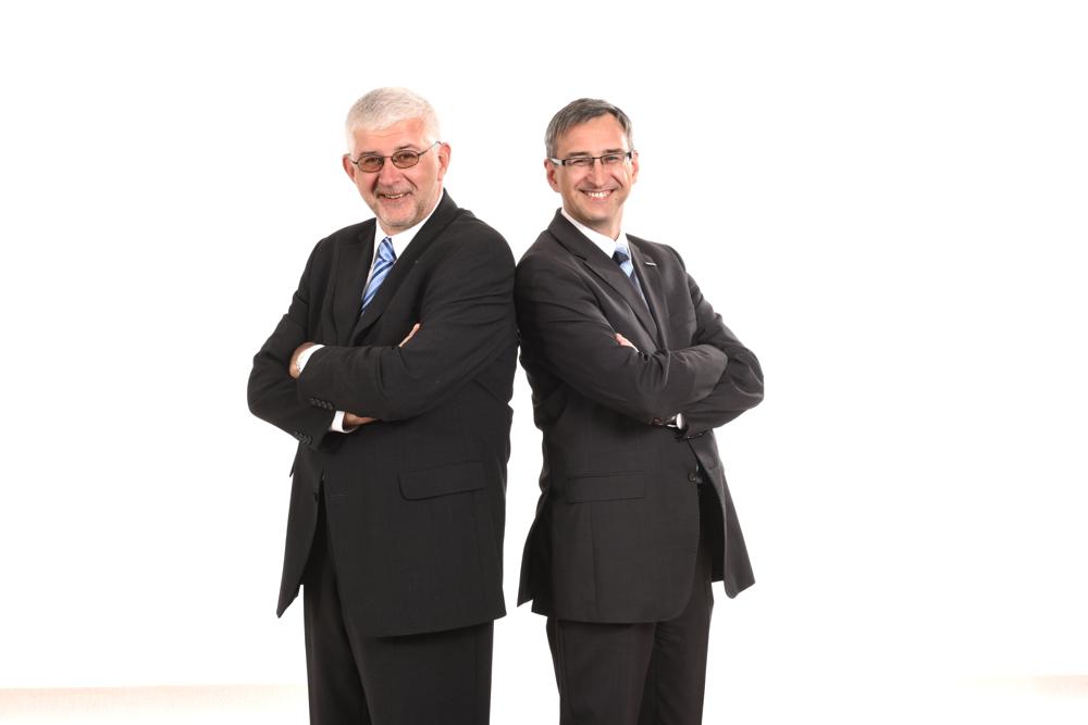 Die Brüder Volker und Michael Mitlacher, Geschäftsführer von Systeam. Abbildung: Systeam