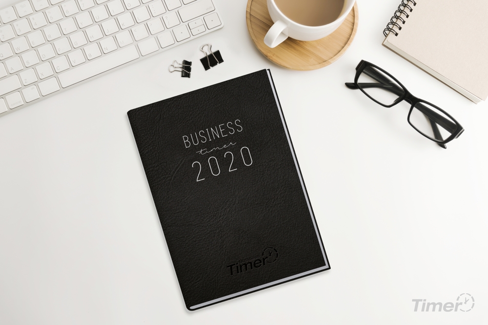 Macht sich gut auf jedem Schreibtisch: der Business-Timer 2020. Abbildung;: Häfft Verlag