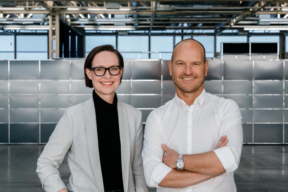 Die beiden neuen Geschäftsführer von USM Deutschland: Katharina Amann und Thomas Willié. Abbildung: Marc Jacquemin | Photography