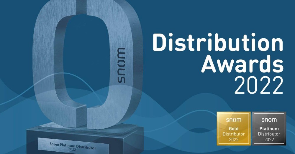 Snom hat seine besten Distributoren mit den Distribution Awards ausgezeichnet. Abbildung: Snom