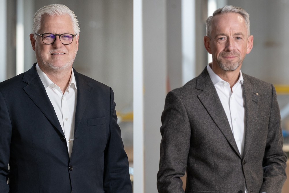 Axel Hennemann und Kai-Uwe Heuer, beide Vorstand der Büroring eG. Abbildung: Büroring