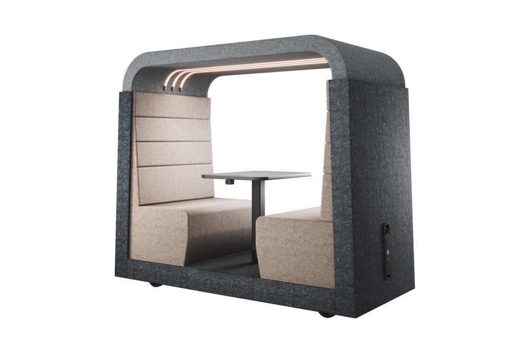 Die mobile Meetingbox Syneo Soft Freestyle ist völlig unabhängig von Stromanschlüssen. Abbildung: Assmann