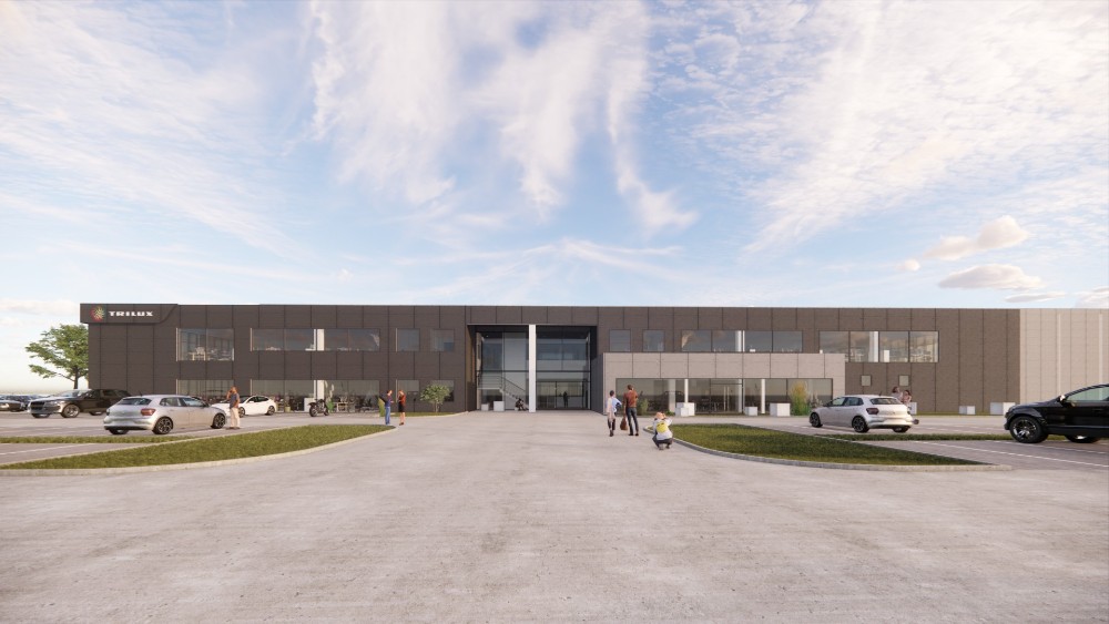 Das neue Trilux-Werk soll im Sommer 2024 im Osten von Polen eröffnet werden. Abbildung: Trilux