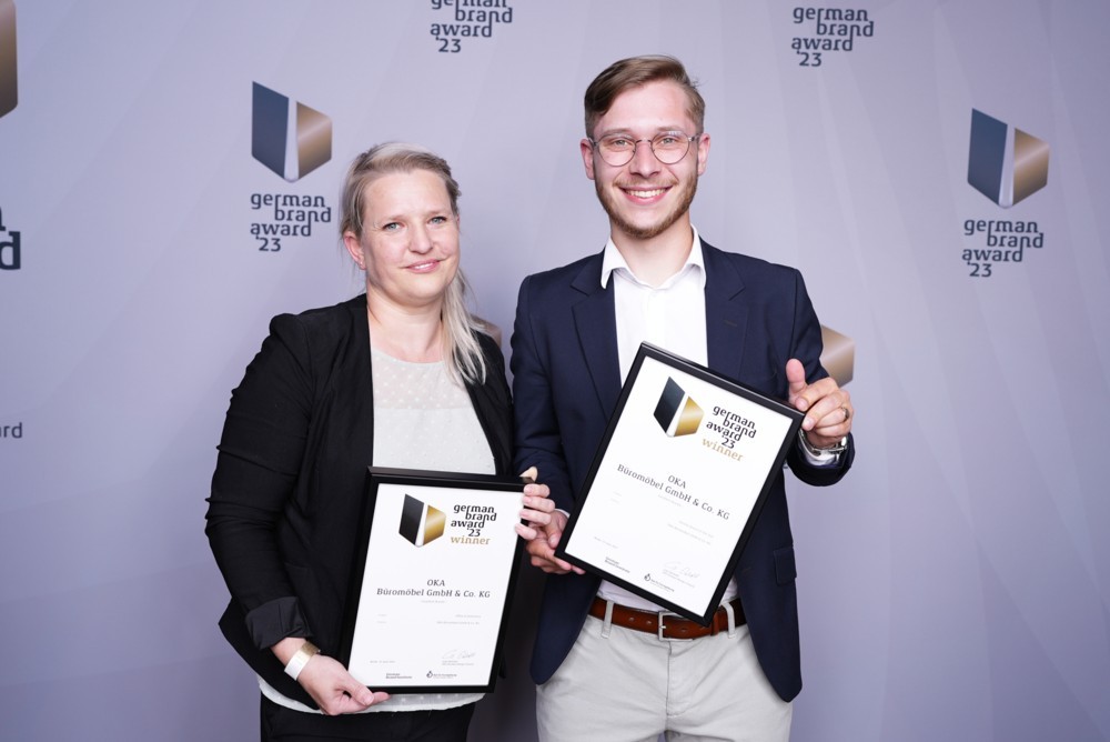 OKA Büromöbel hat beim German Brand Award 2023 Auszeichnungen in zwei Kategorien erhalten. Abbildung: OKA Büromöbel