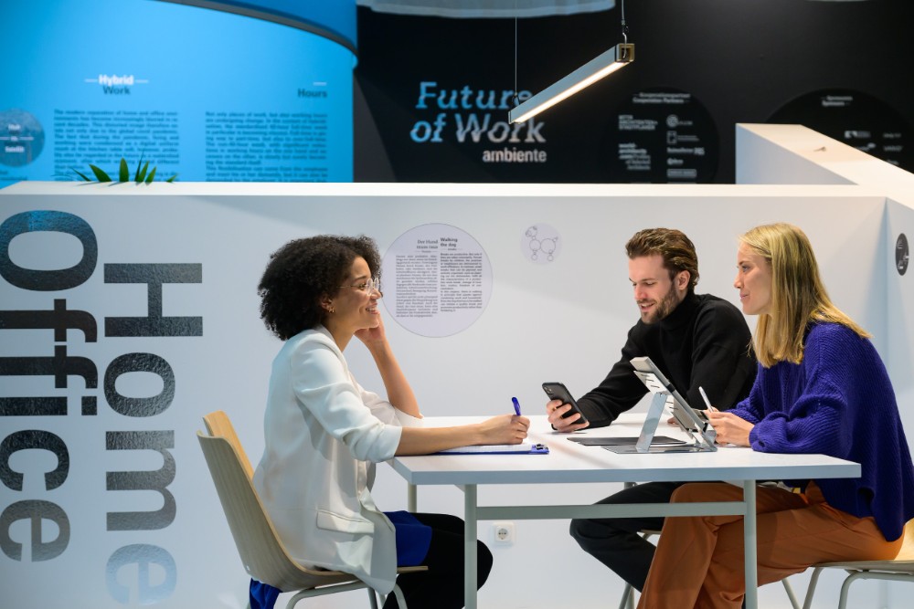 Das Areal Future of Work zeigt Anbieter und Lösungen für die Arbeitswelt von morgen. Abbildung: Pietro Sutera, Messe Frankfurt.