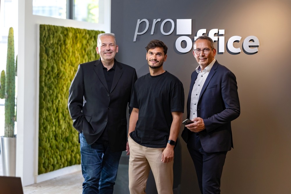 Die drei Geschäftsführer von Pro Office Braunschweig: Andreas Busch, Luca Zöfelt und Thomas Köneke (v. l. n. r.). Abbildung: Pro Office
