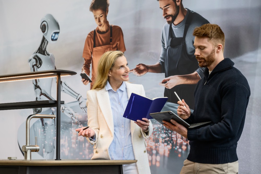 KI spielte sowohl bei der Gestaltung dieser Sonderpräsentation als auch im Vortragsprogramm auf den Academy-Bühnen eine Rolle. Abbildung: Messe Frankfurt Exhibion GmbH, Pietro Sutera