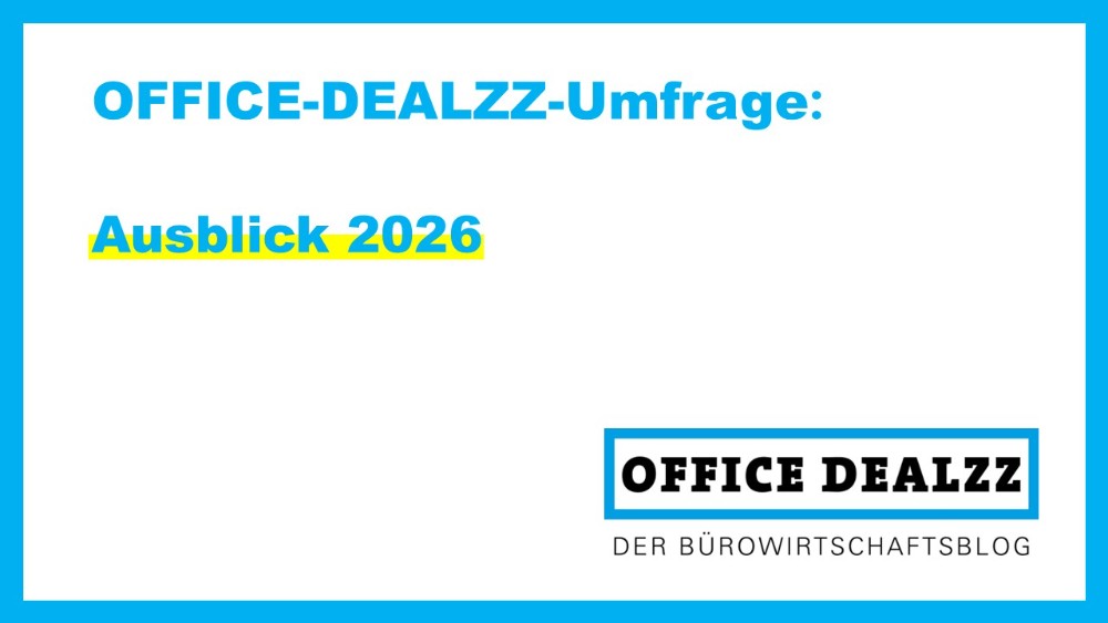 Aufmacher für die OFFICE-DEALZZ-Umfrage: Ausblick 2026.