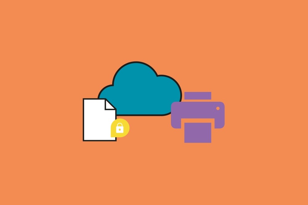 UTAX Cloud Print and Scan ermöglicht sicheres Drucken und Scannen über die Cloud. Abbildung: UTAX